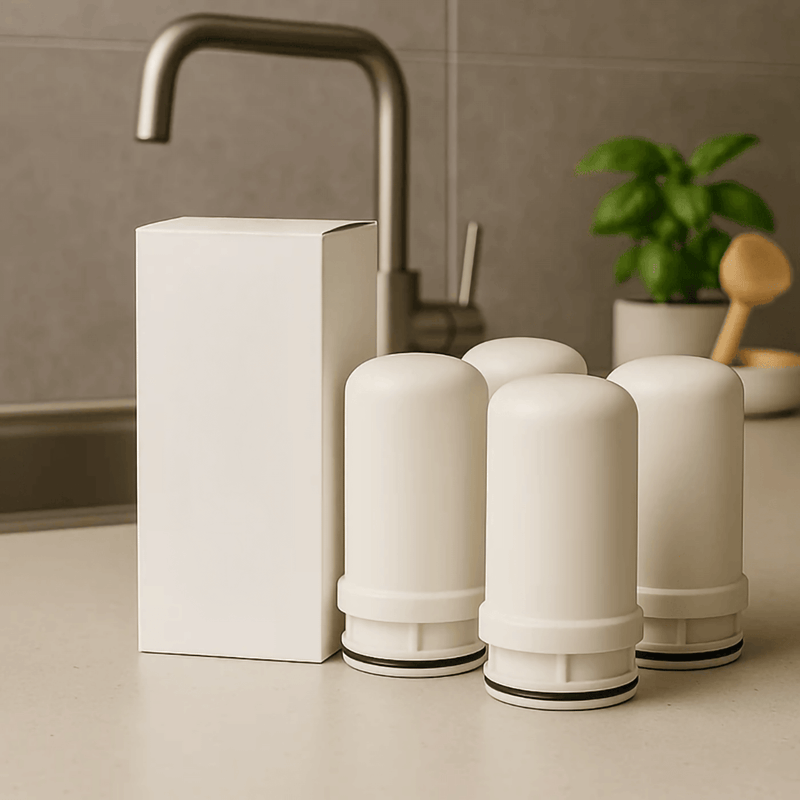 QLEENA ecoFILTA Filtereinsätze - Vorrat für 12 Monate (4 Einsätze)