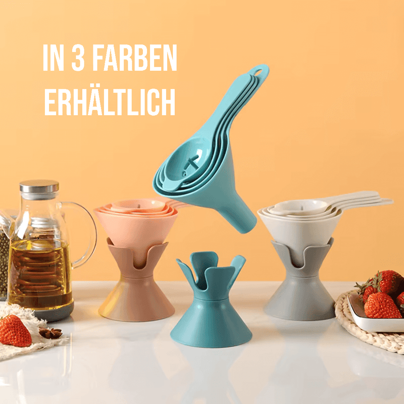 QLEENA HOPPER -  5 in 1 Küchentrichter für entspannteres Arbeiten